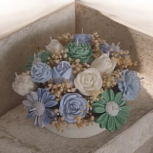 Made by Moon - Product bekijken - Mixed Flower Candle Bouguet – Simply Serene